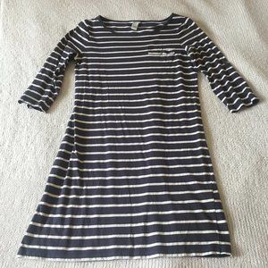 Forever 21 3/4 Sleeve Striped Dress